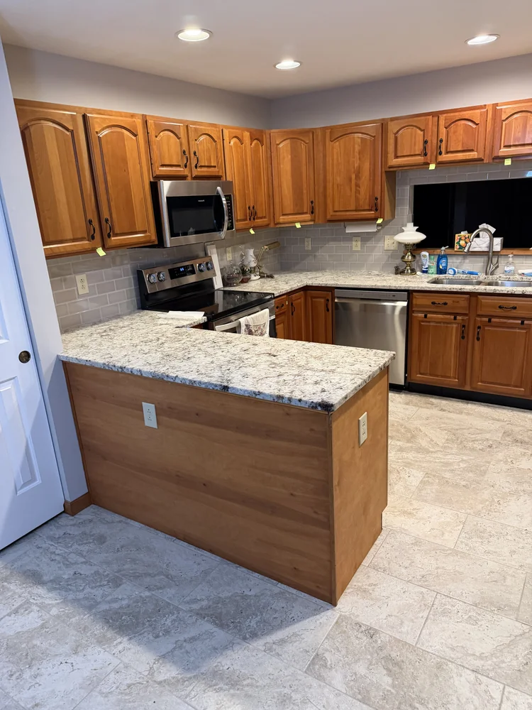 Kitchen remodel with new cabinets and granite countertops